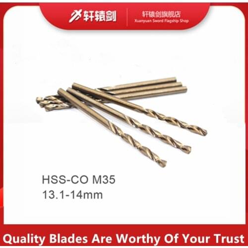 1PC 13.1 13.2 13.3 13.4 13.5 13.6 13.7 13.8 13.9 14 mm HSS-CO M35 Good Quality High Cost Twist Drill Bits For CNC Lathe Tool