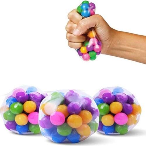 1pc Novelty Sensory Water Bead Balls Decompression Toy Squeeze Beaded Ball Calming Hand Toys Relieve Autism For Kids Adults Gift