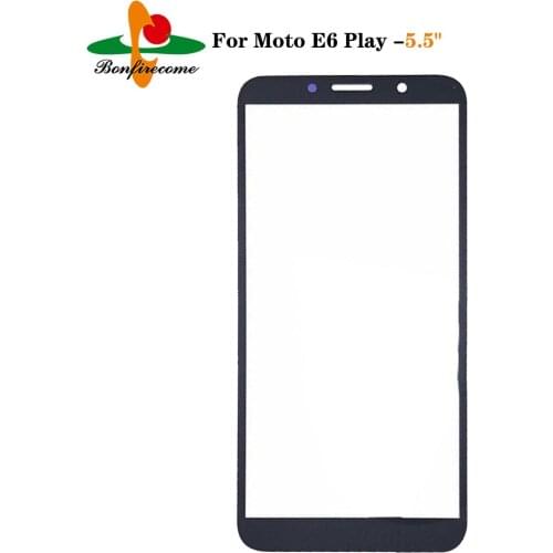 10Pcs\lot For Motorola Moto E6 Play XT2029 Touch Screen Front Panel LCD Display Outer Glass Cover Lens Repair Replacement