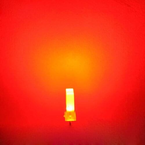 100pcs Red Rectangle LED 2X5X7mm Square LED Diode 257 Red LED Light Emitting Diode Lamp 3V