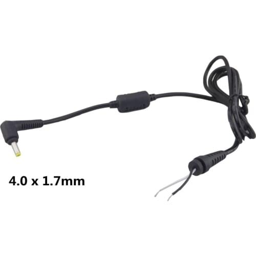 1x DC Power Tip 4.0 x 1.7mm Male Right Angle Plug Connector Cord Cable For Laptop Charger 1.2M