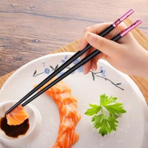 2Pair/5Pair Chinese Style Chopsticks Non-slip Alloy 1 Household Sticks Chopstick Sushi Luxury Flatware Korean Kitchen Supplies
