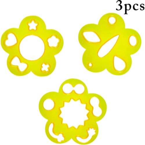 3pcs Cute Cartoon Sushi Rice Mold Decor Seaweed Cutter Maker Sandwich DIY Tool Kitchen Accessorie Home Baking Sushi Tool