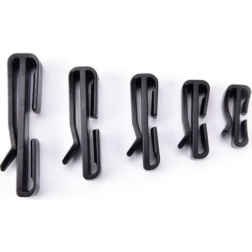 5Pcs 20/25/32/38/50MM webbing buckle strap Belt end clip adjust keeper tactical backpack bag camp hike outdoor military Black