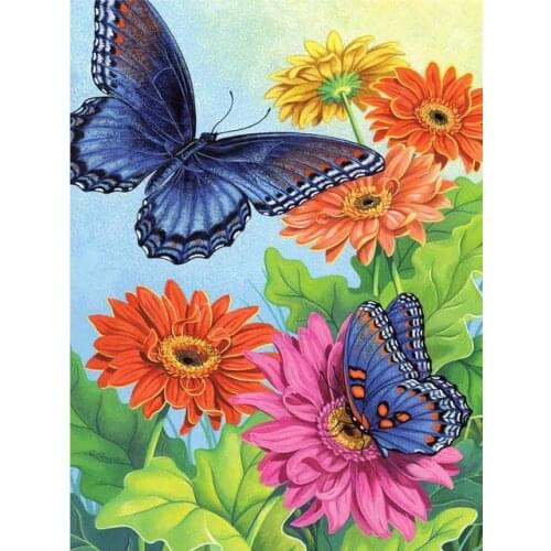 Diamond mosaic Paste Crafts Crystal embroidery flowers butterfly diy 5d Diamond painting Cross stitch sunflower canvas painting