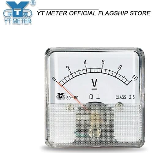 SD60 75mV DC ammeter 10A 15A 20A 30A 50A 75A 100A 150A 200A 250A 300A pointer matching shunt uses ammeter, size 60 * 70mm mechan