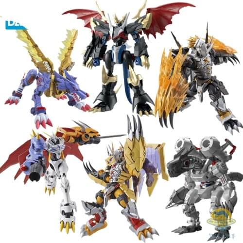 Bandai Genuine Digimon Adventure War Greymon Omegamon Garurumon Assembling Action Figure Model Toys