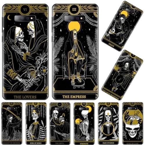 Skull Tarot grim Reaper horror Phone Case For Samsung Galaxy S8 S9 S10 Plus Lite S10E Note 3 4 5 6 7 8 9 10 Pro cover