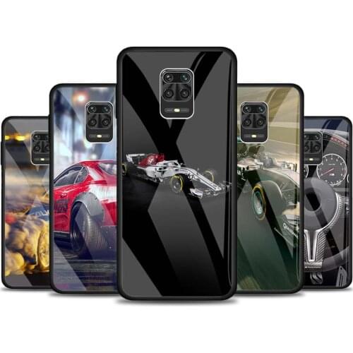 Phone Case for Xiaomi Redmi Note 9S 8T 7 8 Pro 9 Pro 9A 9C 9i 8A K20 K30 Pro Tempered Glass Cover Shell Motorsport Amge Tire Car