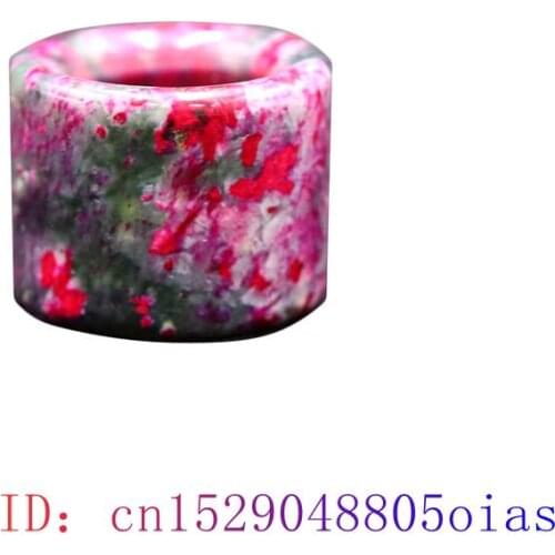 Color Jade Ring Gifts Jadeite Gemstone Natural Fashion Charm Jewelry Amulet Crafts Carved Chinese