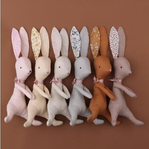 Baby kawaii Bunny Plush Rabbit Dolls Soft Newborn Sleeping Plush Toy Baby Appease Toy Rabbit Easter Gift Stuffed Toys For Girls