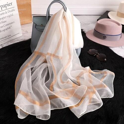 Designer brand2019 summer women silk scarf fashion long shawls lady wraps designer brand pashmina beach stoles foulard female