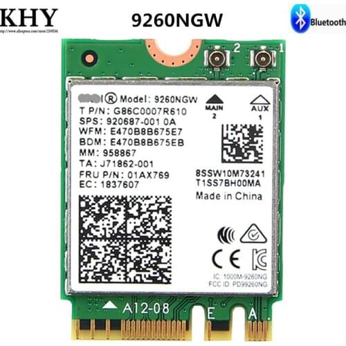 Dual Band Wireless 9260NGW 1.73Gbps For ThinkCentre M625q M715q 2nd M75q-1,Lenovo Yoga C930-13IKB, Yoga 730-13IWL ideapad S340