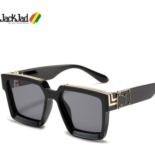 JackJad 2020 Fashion Luxury Cool Square Style Millionaires Sunglasses UV400 Vintage Brand Design Sun Glasses Oculos De Sol 86229