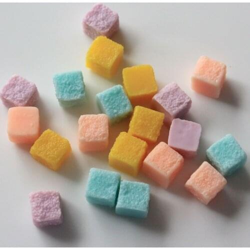 Kawaii Artificial Jelly Miniature Resin Cube Candy Sugar Flatback Food Cabochons