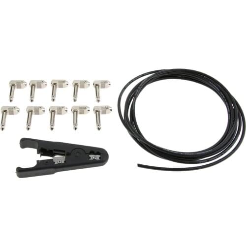 6.35mm Audio Pedal Board Kit DIY Patch Cables Cords for Guitar Bass Accessories