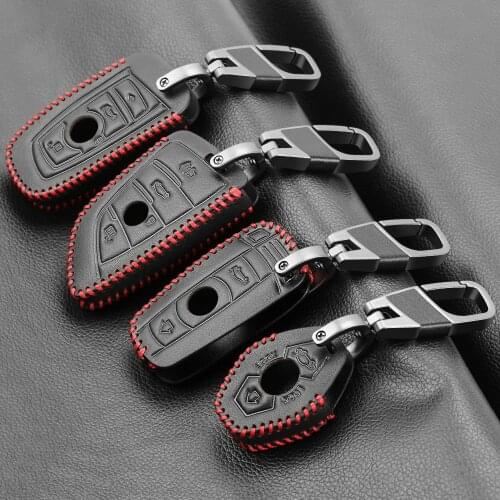 Leather Car Key Case Cover for BMW 520 525 f30 f10 F18 118i 320i 1 2 3 4 5 6 7 Series X1 X3 X4 X5 X6 M3 M4 M5 F11 F20 F25 F26
