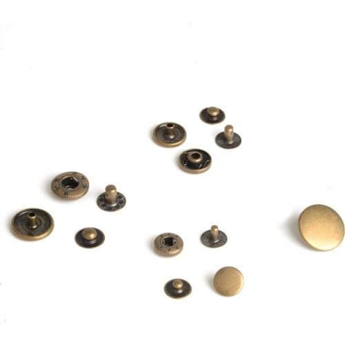 100set Pack Metal Press Studs Sewing Button Snap Fasteners Sewing Leather Craft Clothes Bags No Sewing Press Studs Buttons Snap