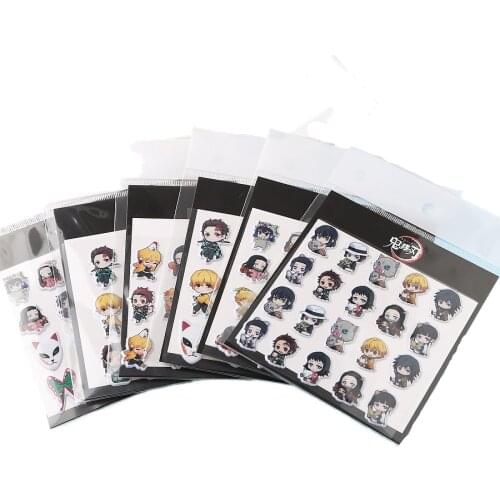 Demon Slayer Kimetsu No Yaiba PVC Graffiti Stickers Suitcase Luggage Guitar for Children Toys Wraps Decals Adhesive Tips