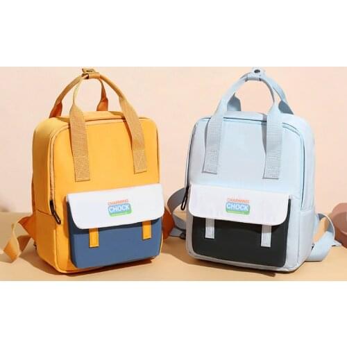 New 1-3-year-old boys' and girls' shoulder bags printed logo contrast light kindergarten bag customization backpacks to school