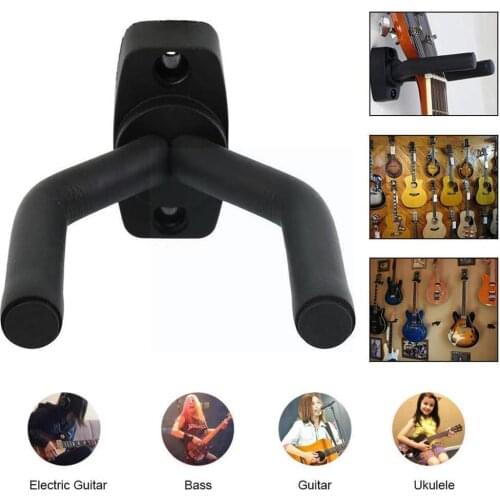 1PC Wall Mount Guitar Hanger Hook Non-slip Holder Stand Bass For Acoustic Guitar Instrument Ukulele Violin Accessories G3B1