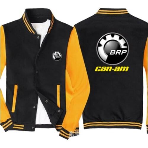 2020 NEW Mens Clothing for BRP can-am Printed Loose Casual Streetwear Fleece Pullovers Coat Jackets Baseball Bomber