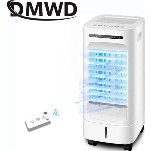 DMWD Air Conditioning Cooler Chiller Remote Electric Water Mist Conditioner Fan Blower Humidification Moisturizing Ventilator 5L