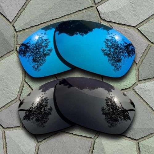 Grey Black&Sky Blue Sunglasses Polarized Replacement Lenses for Oakley Pit Bull
