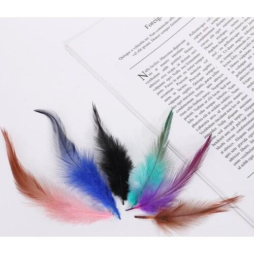 Supply color red tip chicken feather DIY wind bell accessories clothing clothing home decoration materials