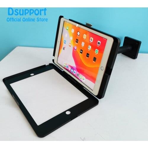 Anti-theft design Fit for iPad 10.2 wall mount desk stand bracket tablet pc lock holder support full motion angle