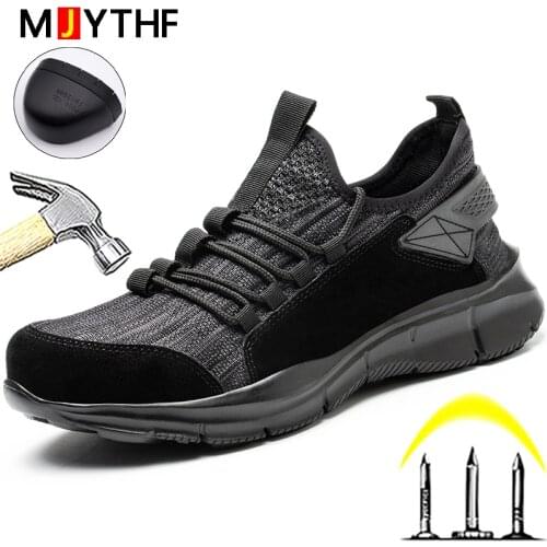 Work Safety Shoes Anti-Smashing Steel Toe Puncture Proof Construction Lightweight Breathable Sneakers Boots Men Women Air Light