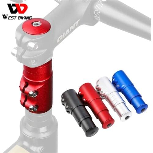 WEST BIKING Bicycle Fork Stem Riser Bike Rise Up Extender Extension Stem Higher Bicycle Adaptor Cycling Fork Extender Parts