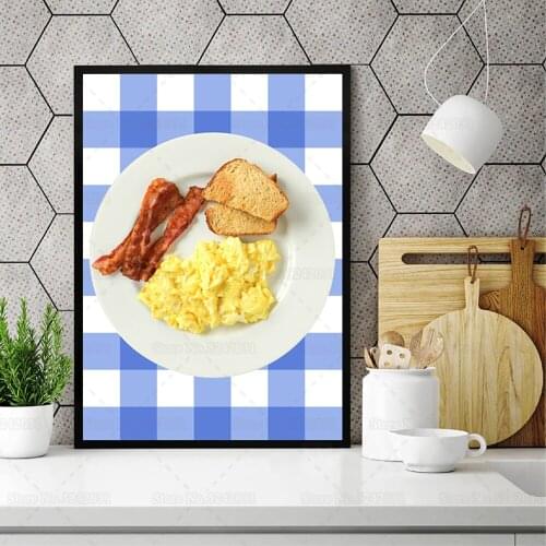 Ron Swanson Breakfast Print Poster Parks and Recreation Funny TV Show Kitchen Art Canvas Painting for Room Decor