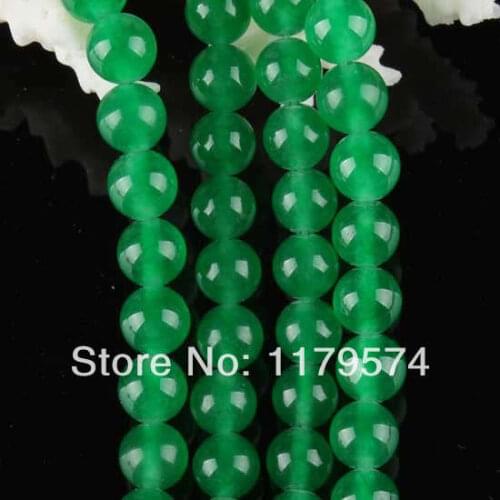 Thermal wholesale and retail 6MM Imperial Green Chalcedony Round Loose Beads Accessory Parts Fashion Jewelry Making 15" wj475