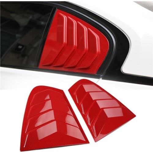 Car Carbon Fiber Rear Door Window Triangular Trims For-BMW 3 Series 320I 2016-2019