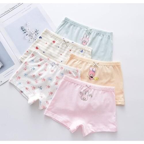 HPBBKD 5Pcs/lot Girls Cotton Boxer Briefs Girl Panties Girls Boxer Shorts Childrens Panties Kids Underwear For 2-14 Years GU260