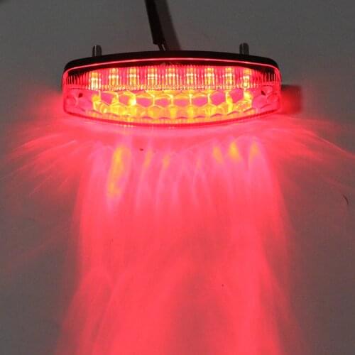 Universal Red For ATV Quad Kart Cafe Racer LED Rear Lights Moto Tail Brake Light Indicator Lamp Motorcycle Lighting