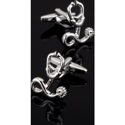 XK299 Crazy promotion senior doctors use stethoscope Cufflinks