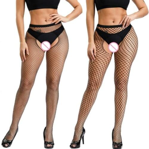 Womens Sexy Fishnet Tights Fashion Club Party Net Holes Black Nylon Stockings Small/Medium/Big Mesh Pantyhose Ladies Hosiery