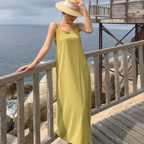 New Fashion Summer Elegant Loose Long Sundress Ladies Sexy Strapless Sleeveless Big Backless Vacation Clothes Robe Beach Dress