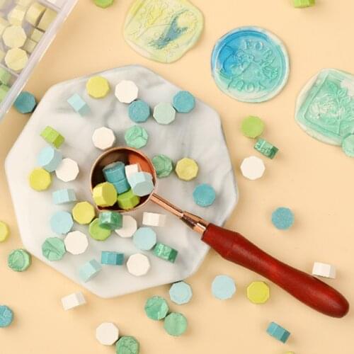 1 Box Vintage DIY Octagonal Sealing Wax Tablet Seal Stamp Wax Pill Beads for Envelope Wedding Wax Seal Ancient Sealing Wax