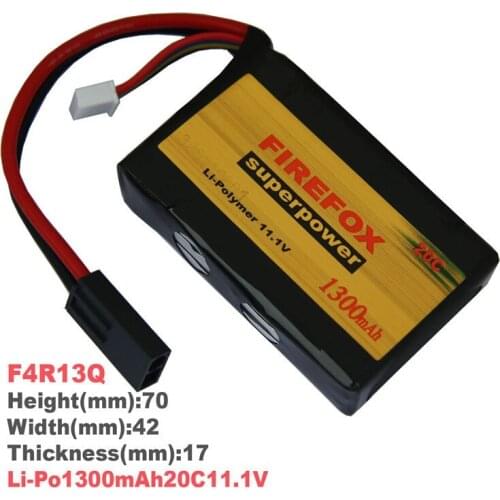 1pcs 100% Orginal Firefox 11.1V 1300mah 20C AKKU Mini Airsoft Gun Battery RC model F4R13Q Drop shipping