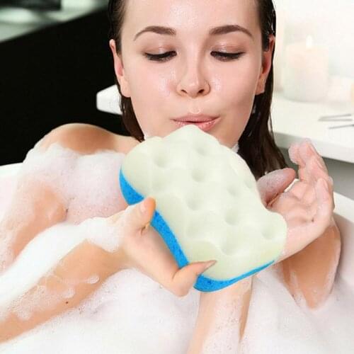 1pcs Soft Bath Sponge Brush Shower Skin Clean Massage Foam Dead Skin Remover Moisturizing Scrubber For Kids Adults Rope Holder