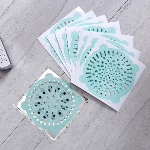 10PC Disposable Bathroom Kitchen Floor Drain Sticker Hair Filter Waste Sink Strainer Non-woven fabric Cleaning Paper Home Supply