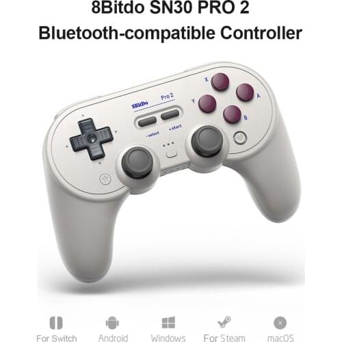 8BitDo Pro 2 Bluetooth-compatible Gamepad Controller with Joystick for Nintendo Switch, PC, macOS, Android, Steam & Raspberry Pi