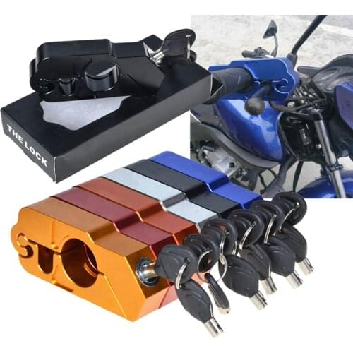 CNC Aluminum Handle Grip Security Safety Locks Handlebar Handset Brake Lever Lock Fit Scooters ATV Motorcycles Dirt Street Bikes