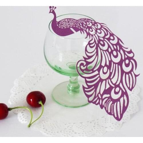 Free Shipping 500PCS/LOT Laser Cut Paper Place Card Escort Card Cup Card Wine Glass Card Wedding Decoration Wedding Favors