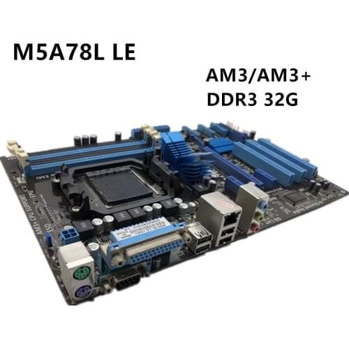 For Asus M5A78L LE Desktop Motherboard 760G Socket AM3 AM3+ DDR3 16G For FXPhenom II Athlon II Sempron Used Mainboard