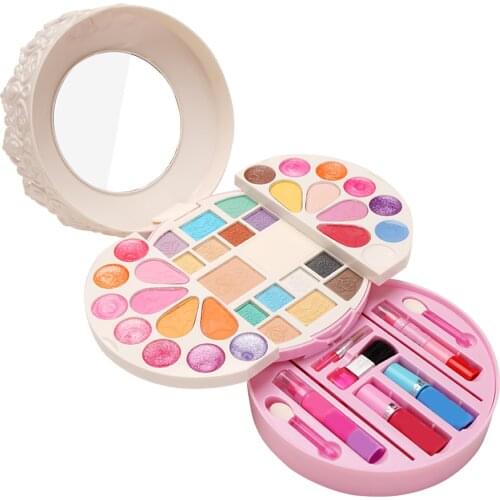 Washable Childrens Makeup Set Girls Princess Cosmetics Set Beauty Makeup Box Toys Birthday Presents for Girls Gifts for Kids