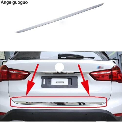 Angelguoguo 1 PCS Car Rear Boot Trunk Lid Molding Cover Trim For BMW X1 F48 2016 2017 (Shiny and matt option)